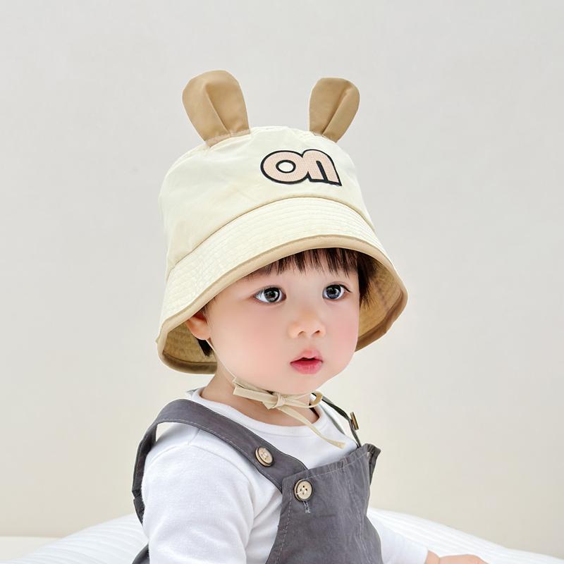ベビー キッズ 帽子 日よけ 耳付き バケットハット 春夏 日焼け防止 男の子 女の子 速乾 薄手 屋外 フィッシャーマンハット 約1～3歳赤ちゃんの推奨頭囲46～50CM範囲