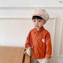 キッズ ベビー服 かわいい 春 韓国 スタイル 子供 綿 プリント クマ 長袖 シャツ 男の子 洋風 ジャケット オーバーコート シャツ 合わせやすい