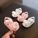 ベビー サンダル 幼児 赤ちゃん ステップ イン シューズ 靴 春夏 レディース 通気性 ピンク ホワイト レジャー PU オープントゥ