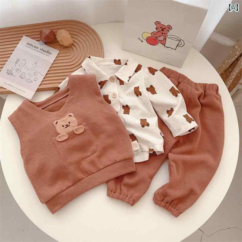 セットアップ シンプル カジュアル かわいい ベビー 赤ちゃん キッズ 乳幼児 子供 ベビー服 キッズファッション 子供服 男の子 女の子 韓国 春秋