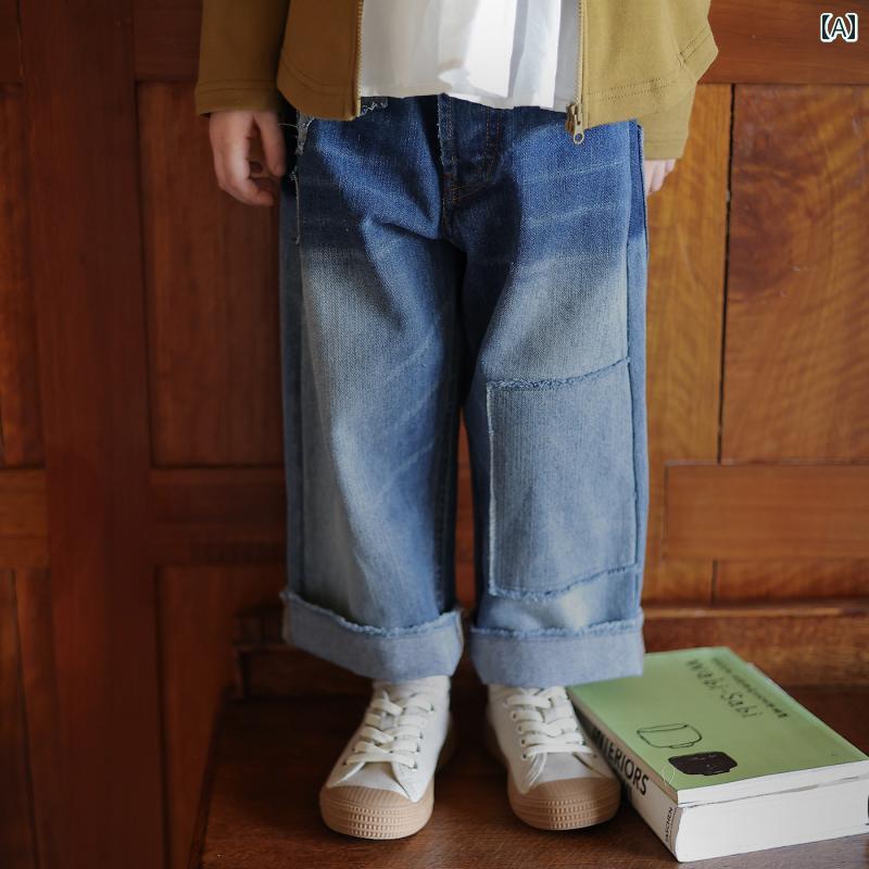 ベビー服 子供服 女の子 ジーンズ ジーパン カジュアルジーンズ 春秋 かわいい おしゃれ アウトドア 通園 ホームウェア キッズ