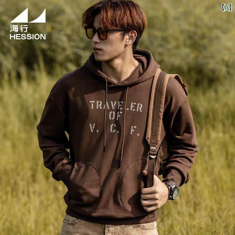 パーカー メンズ 男性 ファッション トップス 長袖 カジュアル スウェット トレーナー 春秋 プルオーバー ラウンドネック レジャー フード付き