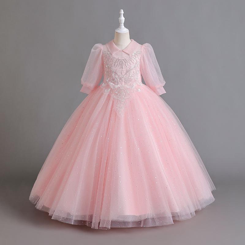 ドレス 女の子 ワンピース プリンセスドレス 綿混紡 ポリエステル フォーマル 結婚式 発表会 七五三 誕..