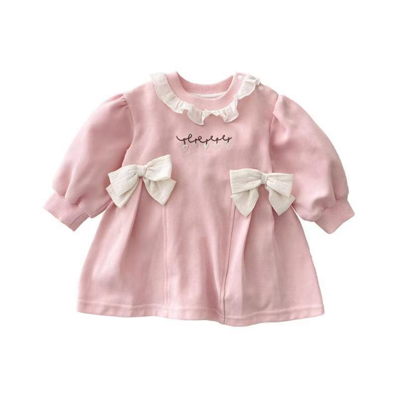 ワンピース 女の子 ベビー 子供服 春秋 かわいい キュート おしゃれ 上品 エレガント プリンセスライン..