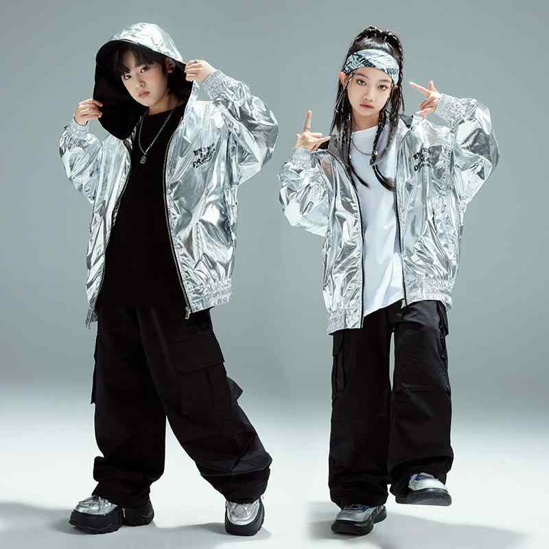 キッズ ダンス衣装 男の子 女の子 ジュニア ヒップホップ ストリート ジャズ 演出服 セットアップ フー..
