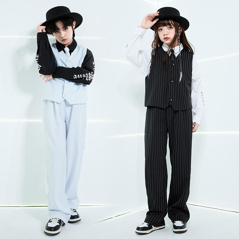 ダンス衣装 キッズ 子供 ジュニア 男女兼用 ストリートダンス ポップ ロック ロボットダンス ヒップホップ 発表会 舞台 ステージ イベント 衣装 スーツ ジャケット セットアップ 綿 コットン 柔らかい 快適