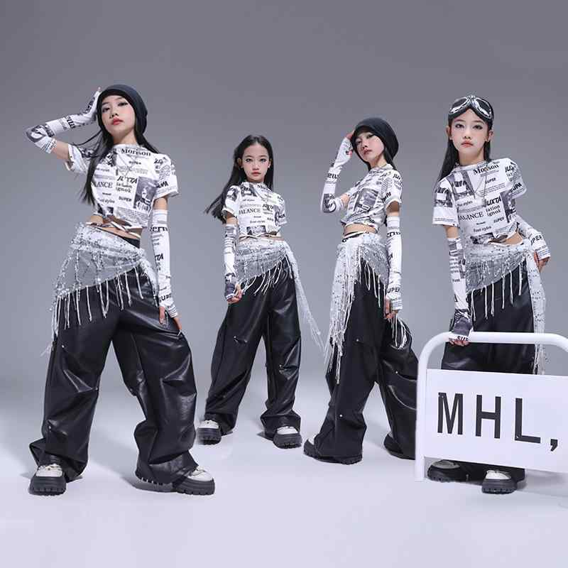 ジャズダンスウェア 女の子 ガールズ セットアップ 韓国風 おしゃれ へそ出し ショート丈 タンクトップ..