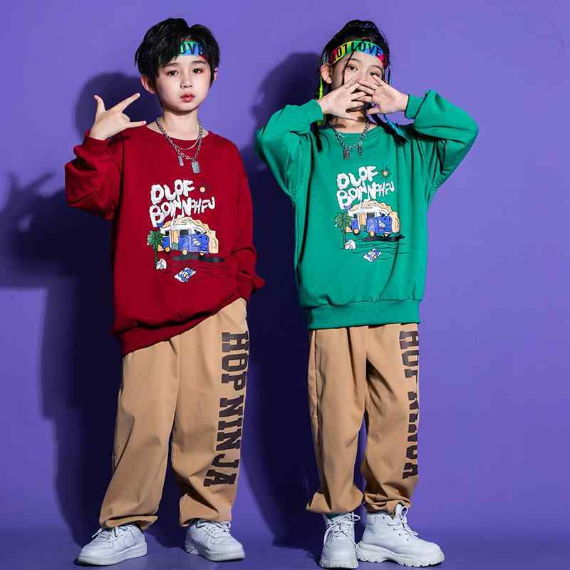キッズ 男女兼用 ストリートダンス ヒップホップ ダンスウェア ダンス衣装 発表会 舞台 練習着 おしゃ..