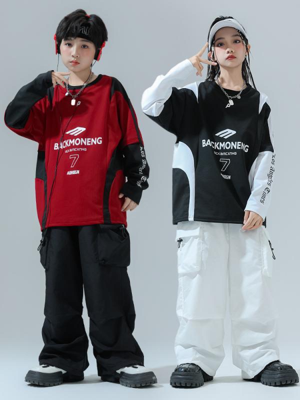 セットアップ キッズ 男の子 女の子 ストリートダンス ヒップホップ ドラム ダンス衣装 発表会 練習着 スポーツウェア ゆったり ルーズフィット クール かっこいい おしゃれ 綿 コットン