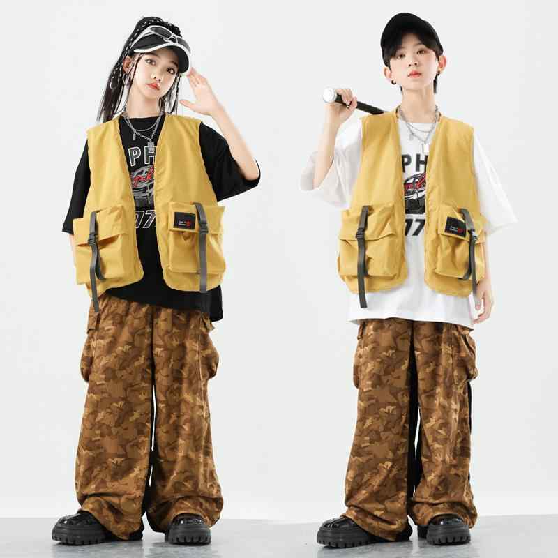 ダンス衣装 キッズ ジュニア 男の子 女の子 ストリート系 ヒップホップダンス 半袖 セットアップ 綿混紡 おしゃれ トレンド カジュアル パフォーマンス 発表会 ステージ 練習着