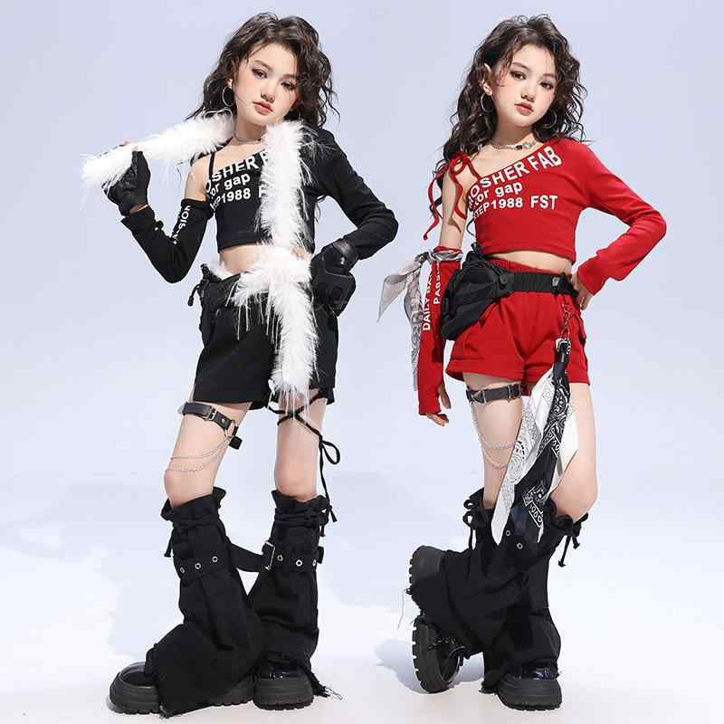 ダンスウェア 女の子 キッズ ジュニア ジャズ ヒップホップ ストリート セットアップ 伸縮性 スポーツ 発表会 イベント ステージ 練習着 おしゃれ トレンド