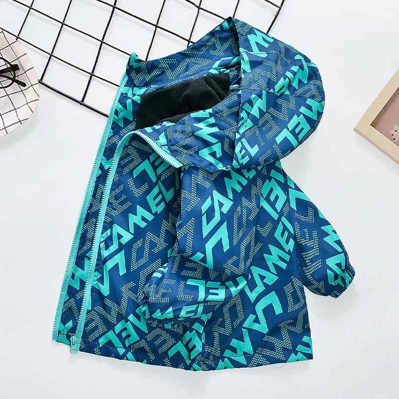 ジャケット キッズ 男の子 ジュニア 春秋 裏フリース フード付き マウンテンパーカー ウインドブレーカー スポーツ 長袖 ジップアップ 無地 ロゴ ポリエステル ブルー グリーン