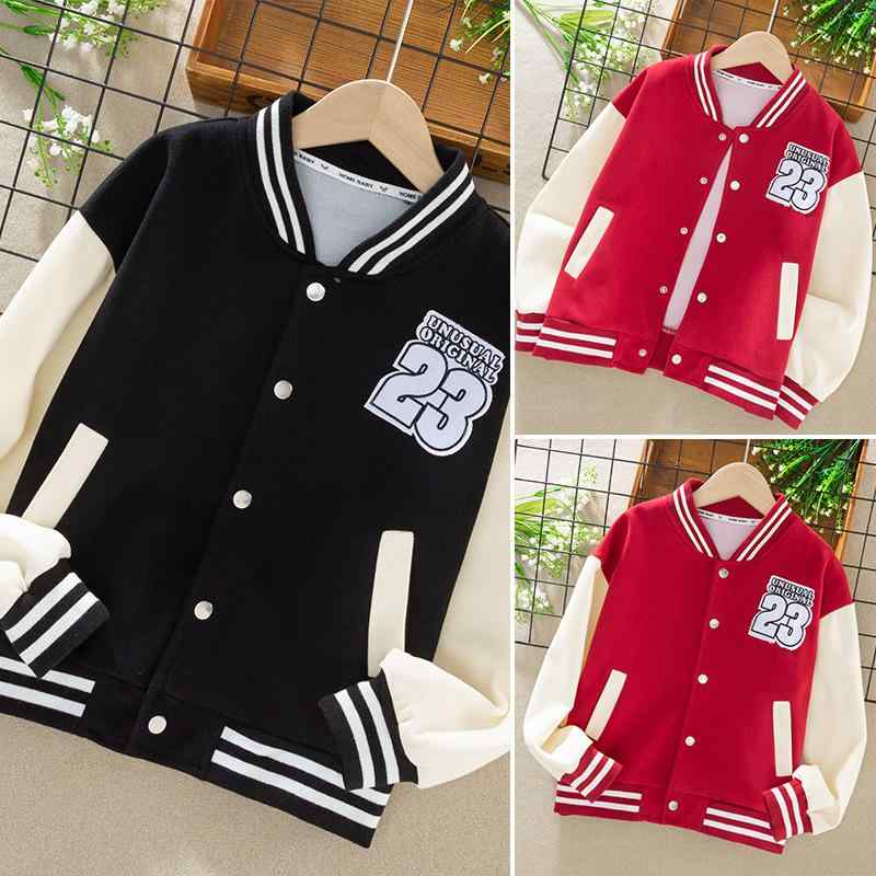 アウター 女の子 ガールズ ジュニア キッズ 春夏 ワッペン アルファベット ロゴ スタジャン ブルゾン ジャンパー 襟付き 長袖 カジュアル おしゃれ ゆったり 薄手 軽量 綿 ポリエステル ジップアップ ミドル丈 ブラック ワインレッド