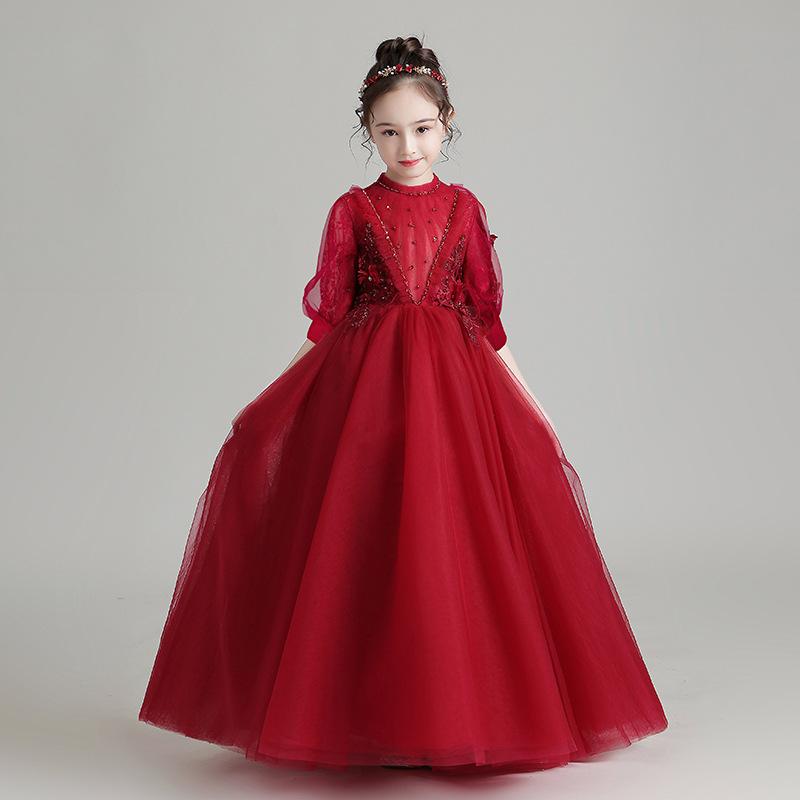 プリンセスドレス 女の子 キッズ ピアノ発表会 結婚式 フラワーガール 誕生日 舞台 ステージ フォーマ..