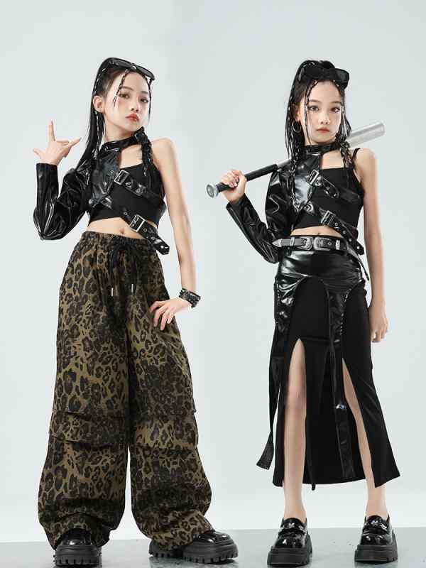 ダンスウェア キッズ 女の子 ジャズダンス ヒップホップ ストリートダンス 発表会 舞台 ステージ衣装 ..