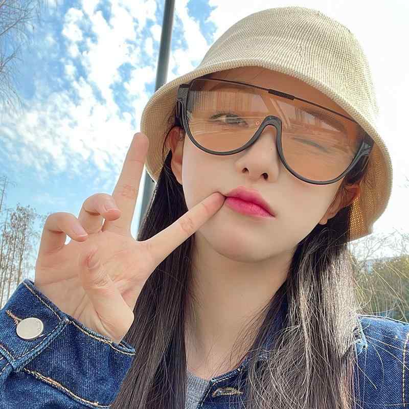 サングラス 個性的 トレンド 一体型 ビッグフレーム UV400 ハーフリム アビエイター メタルフレーム プラスチック製 ストリート ヒップホップ SNS映え ドライブ レジャー 釣り