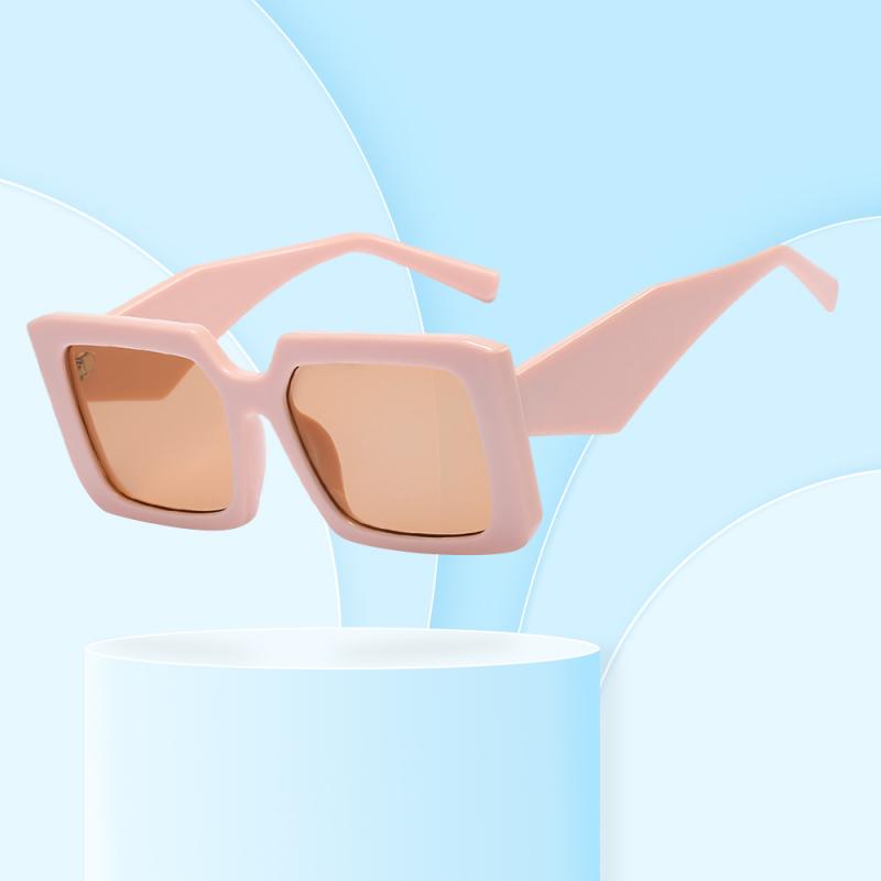 サングラス 男女兼用 ファッション スクエアフレーム UV400カット 紫外線対策 PC素材 シンプル 欧米風 インフルエンサー ストリート おしゃれ 運転 レジャー 旅行 小顔効果(4.0)