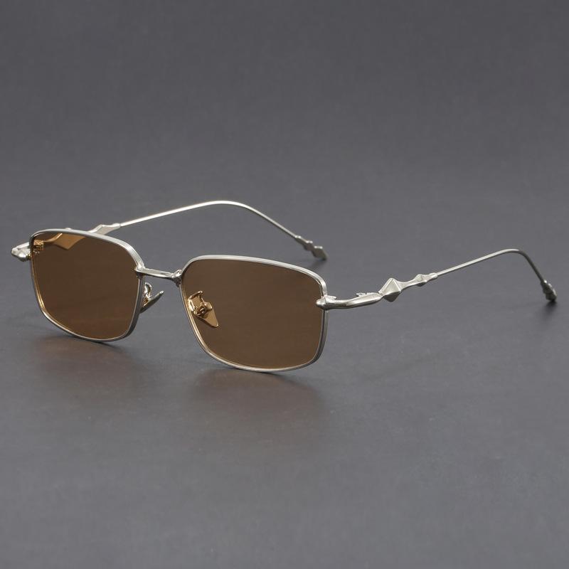 サングラス 男女兼用 UVカット ドライブ 旅行 ファッション 普段使い 小顔効果 高級感 スクエア メタルフレーム ビジネス カジュアル エレガント シンプル スタイリッシュ ブラック(4)