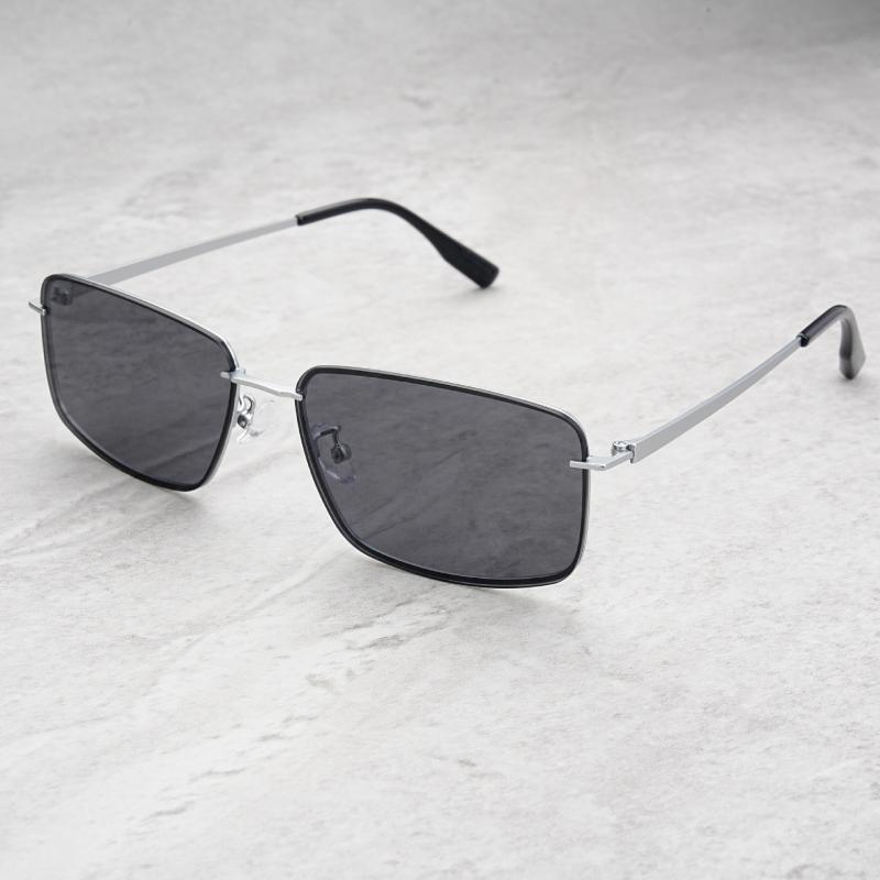 サングラス メンズ 男性用 スクエアフレーム 偏光レンズ TACレンズ UVカット 運転 ドライブ 釣り アウトドア レジャー おしゃれ シンプル メタルフレーム