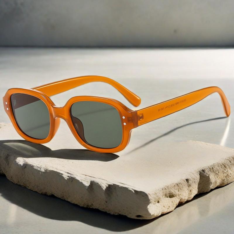 サングラス オーバル型 レトロ クラシック 小さめフレーム 欧米風 高級感 UV400 UVカット 紫外線対策 伊達メガネ ファッション おしゃれ トレンド 軽量 ドライブ 旅行 アウトドア 普段使い 春夏(4)