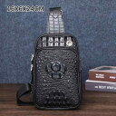 ボディバッグ メンズ 本革 クロコダ