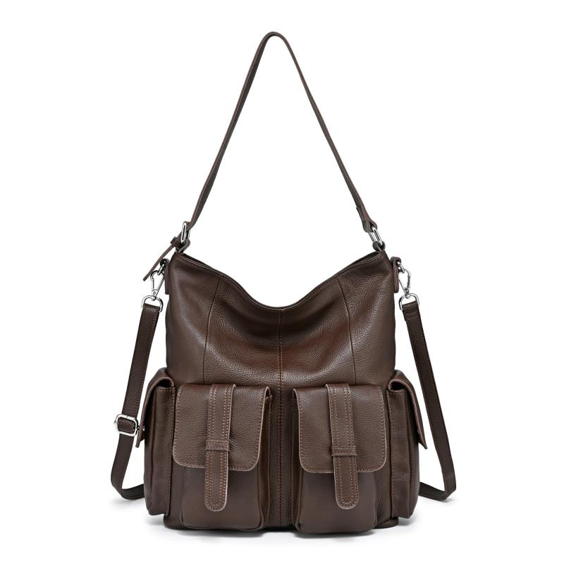 バッグ レディース 欧米風 レトロ ハンドバッグ ショルダーバッグ 本革 牛革 高級感 ライチ柄 エンボス..