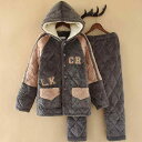 パジャマ 子供 男の子 ジュニア フランネル サンゴフリース ポリエステル 厚手 三層キルティング 保温 あったか ルームウェア 部屋着 寝間着 上下セット 秋...