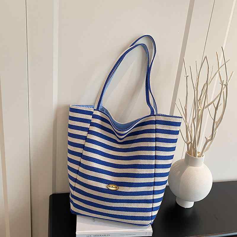 バッグ レディース ニット素材 ストライプ ボーダー 韓国風 ルーズシルエット トートバッグ 大容量 肩..