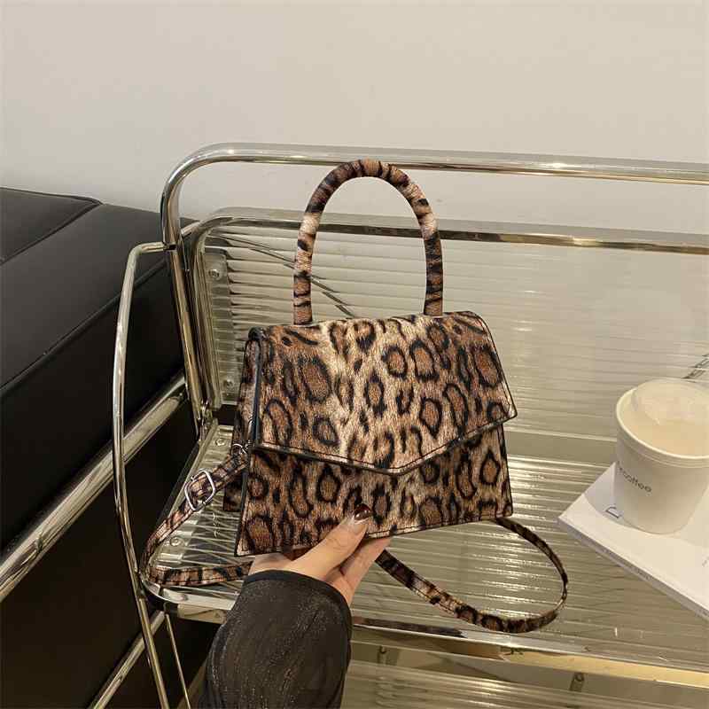 バッグ レディース 高級感 高見え 個性的 ヒョウ柄 PUレザー ハンドバッグ ショルダーバッグ 斜め掛け スクエア ミニ 鞄 ブラック ブラウン カーキ おしゃれ 通勤 デイリーユース 普段使い