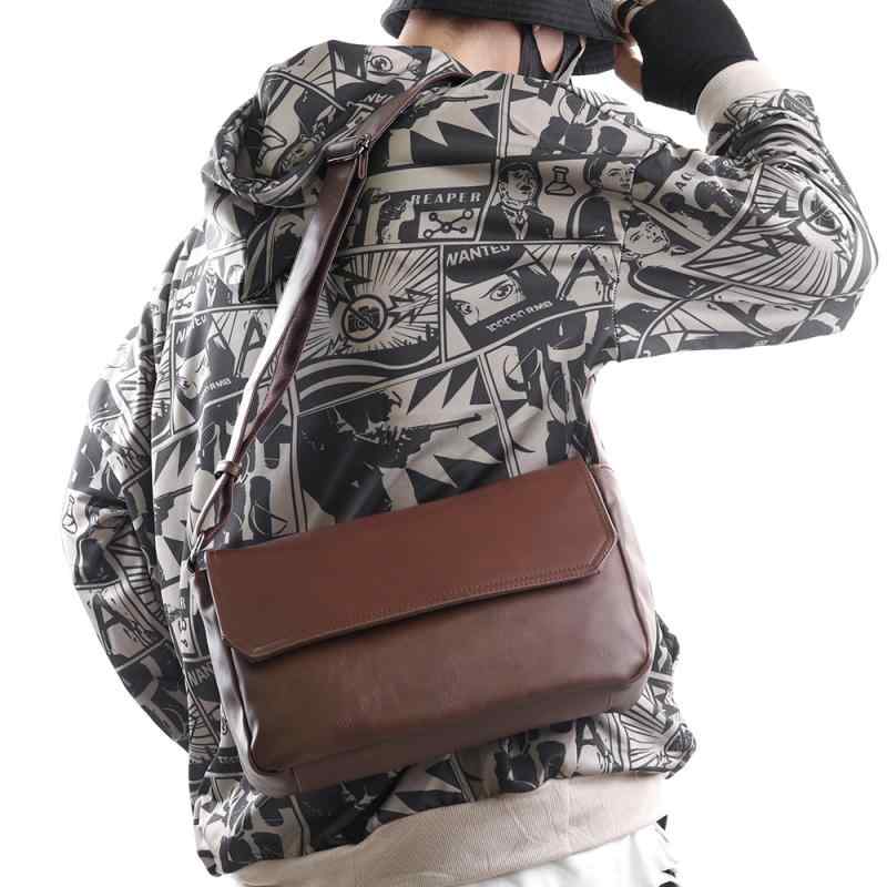 ショルダーバッグ メンズ ミニ 斜めがけバッグ PUレザー カジュアル ストリート ファッション シンプル 手提げ 男性用 普段使い 鞄 コンパクト