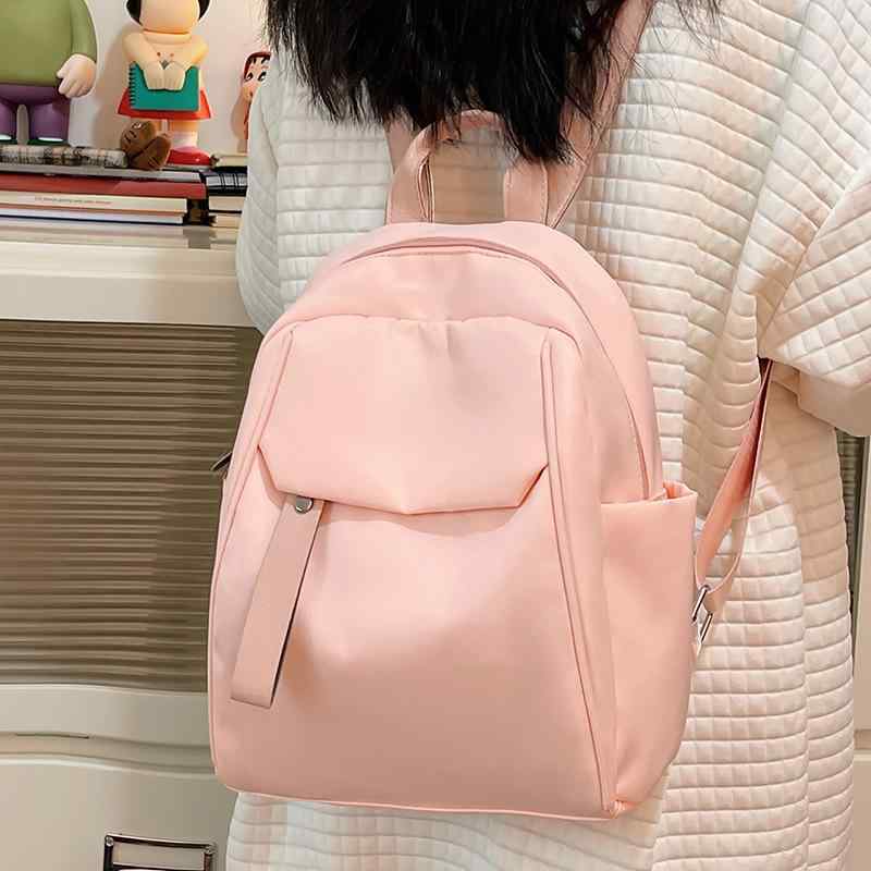 リュック 男女兼用 学生 通学 ミニ 小型 バックパック 軽量 防水 ポリエステル シンプル 無地 日系スタ..