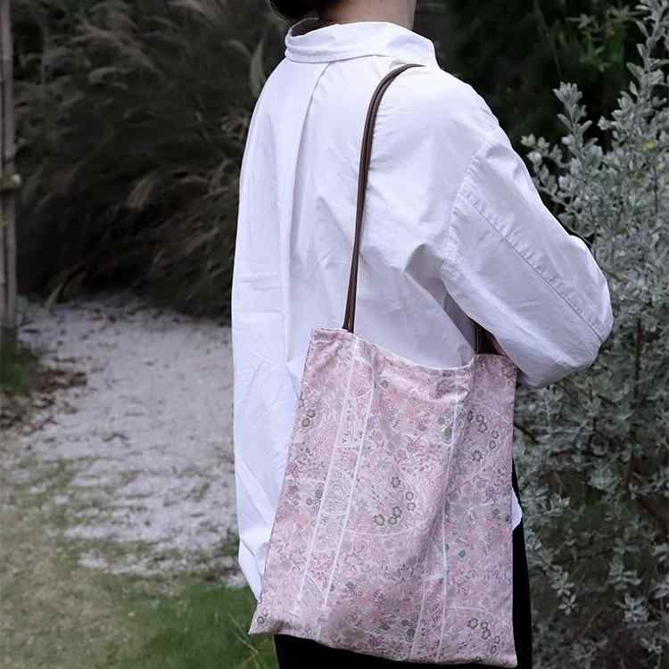 トートバッグ レディース ピーチピンク カントリー風 リラックスデザイン かわいい バイカラー キャン..