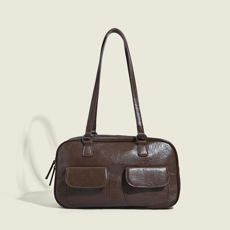 ショルダーバッグ レディース 個性的 デザイン 上質 質感 レトロ ヴィンテージ ユーズド加工 手提げ ホ..