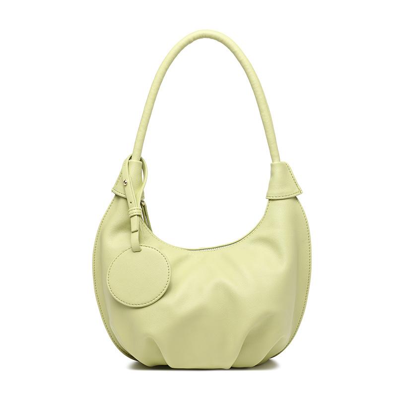 バッグ 水餃子型 ギャザー クラウド風 ソフトフェイクレザー 高級感 フレンチシック 個性的な 上品 2WA..