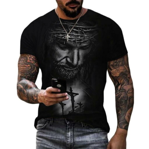 Tシャツ メンズ 人物顔 3Dプリント 半袖 ゆったり ビッグシルエット カジュアル 原宿ストリート系 ポリエステル 速乾性 春夏 普段使い Tシャツ メンズ 人物顔 3Dプリント 半袖 ゆったり ビッグシルエット カジュアル 原宿ストリート系 ポリエステル 速乾性 春夏 普段使い