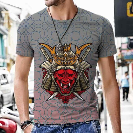 Tシャツ メンズ 男性用 悪魔 デビル 3Dグラフィック 和柄 半袖 ルーズフィット ゆったり 大きいサイズ ビッグサイズ 個性派 ストリート カジュアル 原宿系 ポリエステル 再生繊維 薄手 トップス Tシャツ メンズ 男性用 悪魔 デビル 3Dグラフィック 和柄 半袖 ルーズフィット ゆったり 大きいサイズ ビッグサイズ 個性派 ストリート カジュアル 原宿系 ポリエステル 再生繊維 薄手 トップス