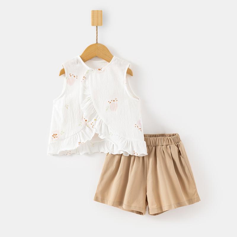 ベビー服 男の子 女の子 Tシャツ ショートパンツ セットアップ 綿100% ルームウェア パジャマ 薄手 吸湿速乾 楊柳生地 ゆったり クルーネック かわいい 春夏 冷房対策