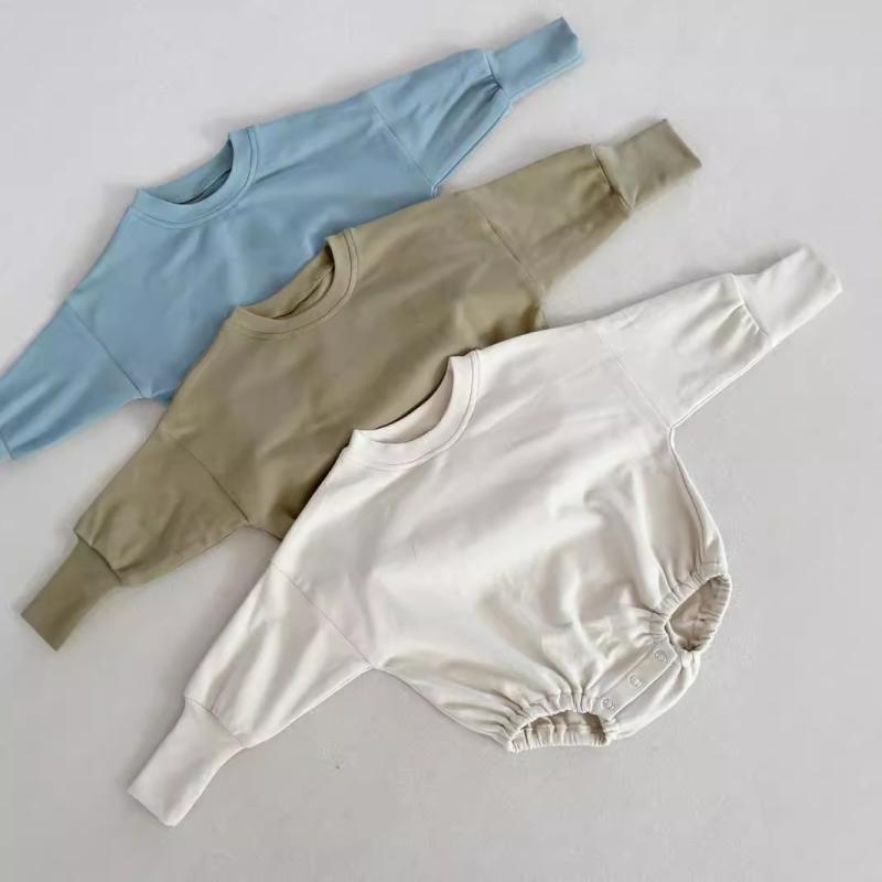 ロンパース ベビー 赤ちゃん 男の子 女の子 男女兼用 長袖 カバーオール 韓国風 インスタ風 春秋 コッ..