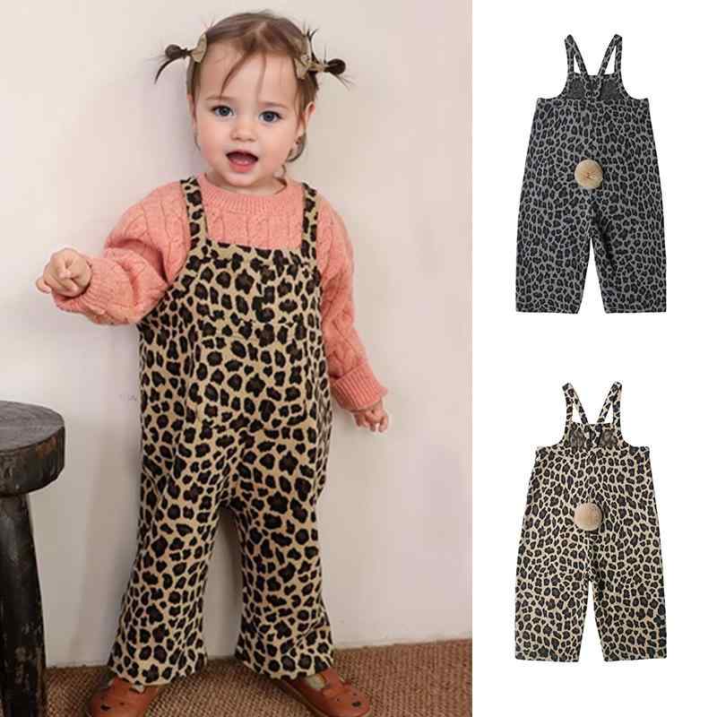 ベビー ロンパース 男女兼用 秋冬 ヒョウ柄 厚手 裏起毛 コットン ポリエステル しっぽ付き ファーボー..