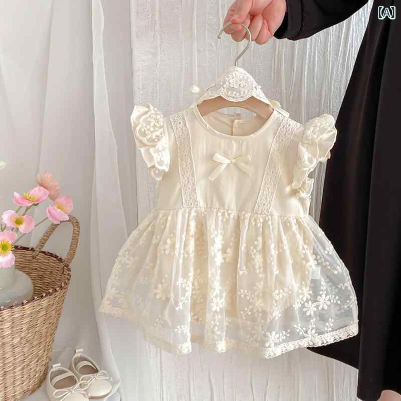 ロンパース 女の子 ベビー 新生児 乳幼児 夏 半袖 綿 コットン レース A類 安全基準 韓国風 プリンセス カバーオール 肌に優しい お出かけ 普段使い