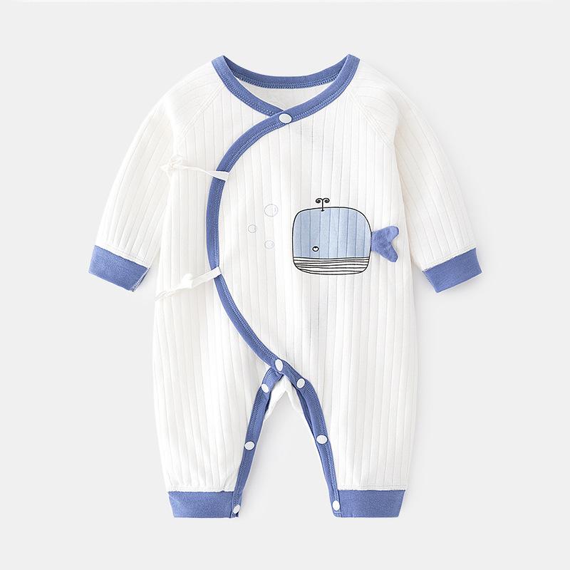 ・カテゴリ: ロンパース・スタイル: カジュアル・主な素材: 綿100%・袖丈: 長袖・開閉方式: 斜め襟ひも・厚さ: 普通・性別: ユニセックス・対象年齢: 新生児（0～1歳、身長80cm以下）・安全基準: Aクラス・仕上がり: 丁寧な糸...