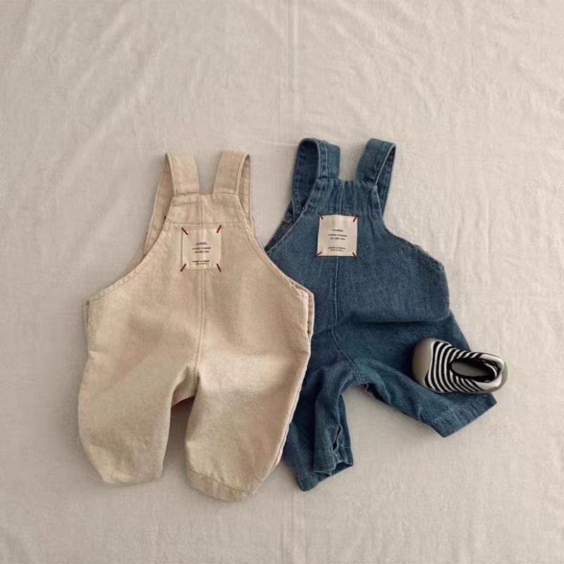 ベビー サロペット オーバーオール ロンパース 男の子 女の子 男女兼用 デニム 長ズボン ゆったり ルー..