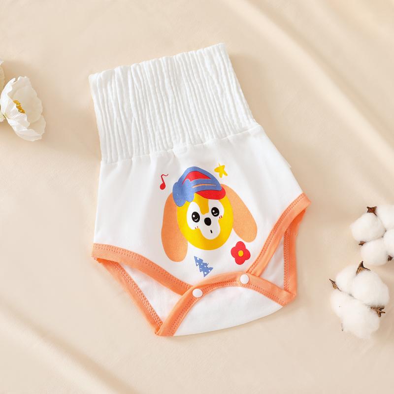 トレーニングパンツ ベビー 新生児 男の子 女の子 綿100% ハイウエスト 腹巻き付き お腹冷え防止 おむ..