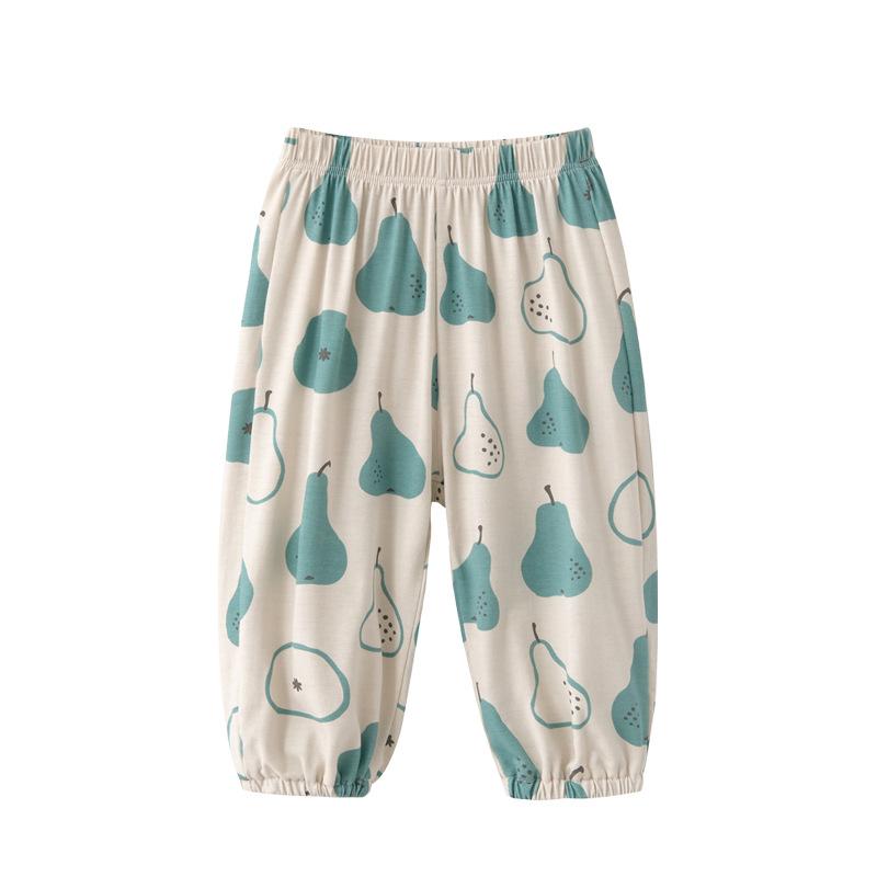 ロングパンツ ベビー キッズ 男女兼用 防蚊 虫よけ 薄手 モダール 裾絞り ジョガー バルーン カボチャ..