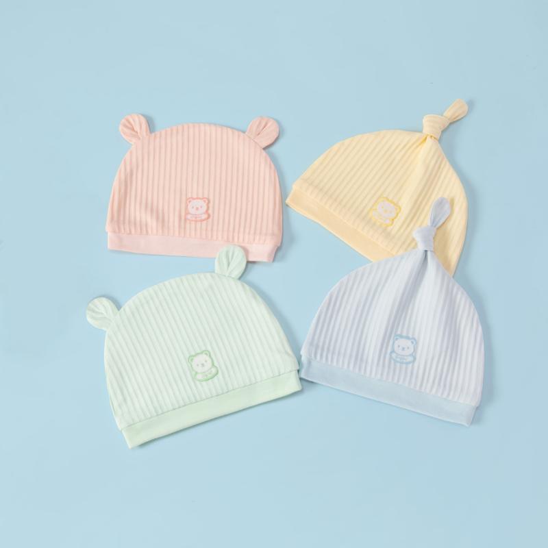 帽子 新生児 ベビー 男の子 女の子 薄手 軽量 日よけキャップ 綿100% 通気性 ソフト とんがり帽子 紫外線対策 シンプル カジュアル オールシーズン 普段使い