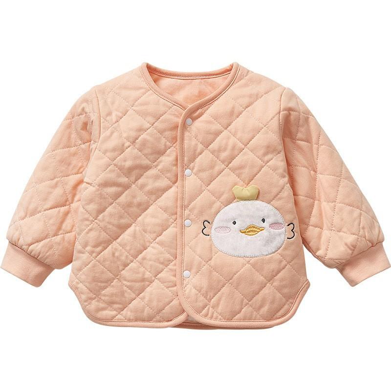 ・カテゴリ: キッズアウター・性別: ユニセックス・対象年齢: 1〜3歳 (身長80〜100cm)・スタイル: カジュアル・柄: 動物、カートゥーン・厚さ: 薄手・着丈: ショート丈・袖丈: 長袖・開閉タイプ: シングルボタン・デザイン: ベルトなし・生地加工: 柔らか加工・主な素材: 綿100%・裏地素材: 綿100%・カラー展開: オレンジ、ライトグリーン、イエロー、ブルー、ピンク・サイズ展開: 73cm、80cm、90cm、100cm、110cm