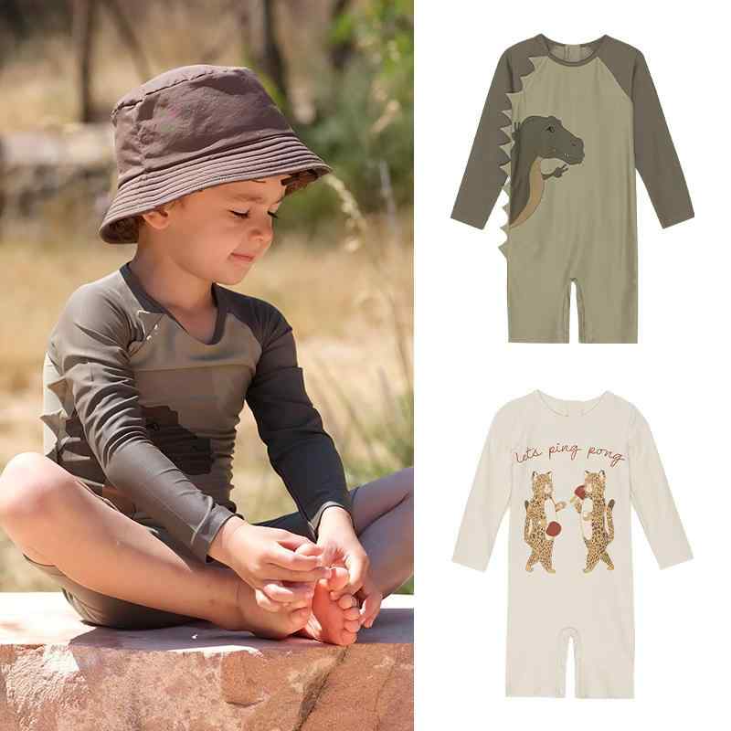 水着 男の子 キッズ ベビー 恐竜柄プリント オールインワン 速乾性 ポリエステル プール 水泳 海水浴 レジャー スイムウェア カジュアル 夏