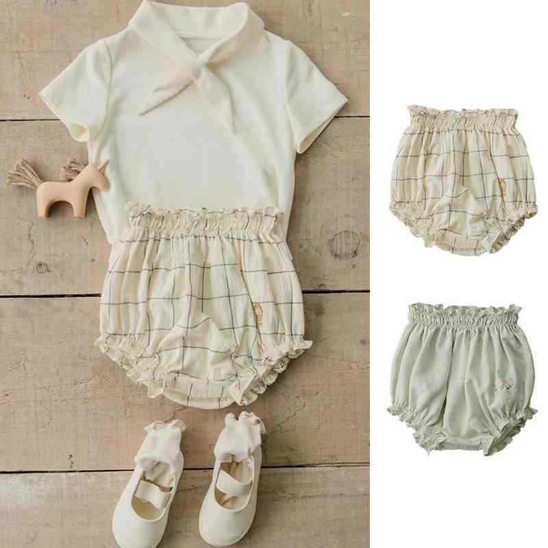 ショートパンツ キッズ 男女兼用 夏 綿 おしゃれ 北欧風 手刺繍 バルーンパンツ カジュアル 普段使い ..