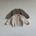 カーディガン ベビー キッズ 男の子 女の子 丸首 クルーネック ニット セーター 菱形柄 アーガイル柄 混色 ゆったり ルーズ 長袖 厚手 前開き ボタン 韓国風 綿 コットン 春秋 ベーシック カジュアル ブラウン ベージュピンク