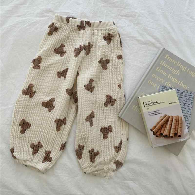 パンツ キッズ ベビー 男の子 女の子 韓国風 春夏 くま柄 アニマルプリント ゆったり ルーズ バルーン..